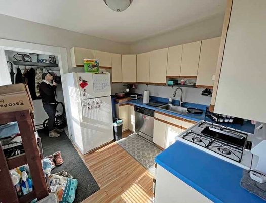 Interior, Kitchen, Wood Texture Flooring