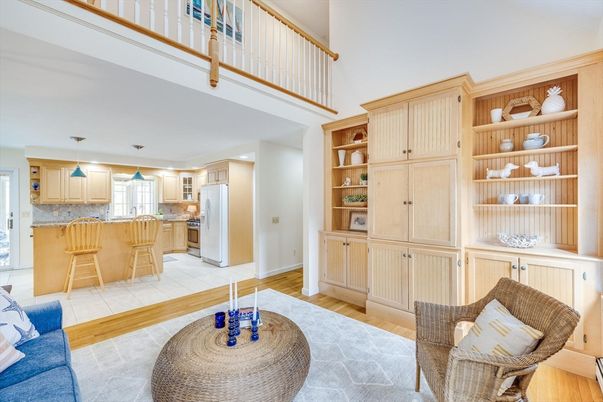 Interior, Kitchen, Pendant Lights, Wood Texture Flooring