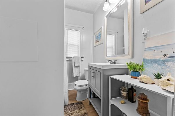 Bathroom, Interior, Wood Texture Flooring