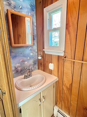 Bathroom, Interior, Wooden Walls