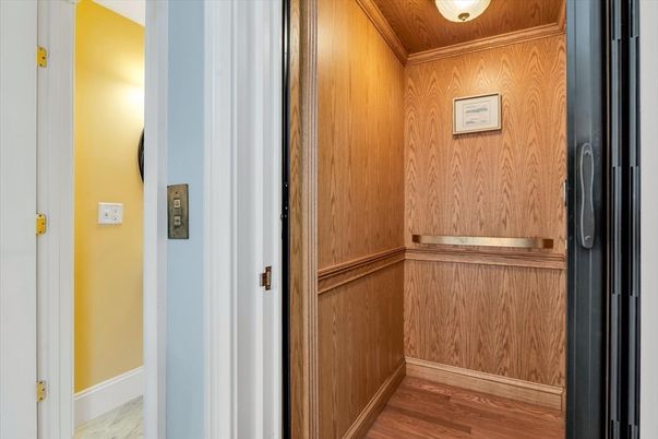 Elevator, Interior, Wooden Ceilings, Wood Texture Flooring, Wooden Walls