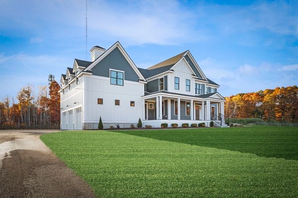 Attached, Backyard, Exterior, Facade, Farmhouse