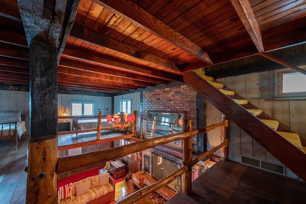 Fireplace, Interior, Stone Walls, Wooden Beams, Wooden Ceilings, Wood Texture Flooring