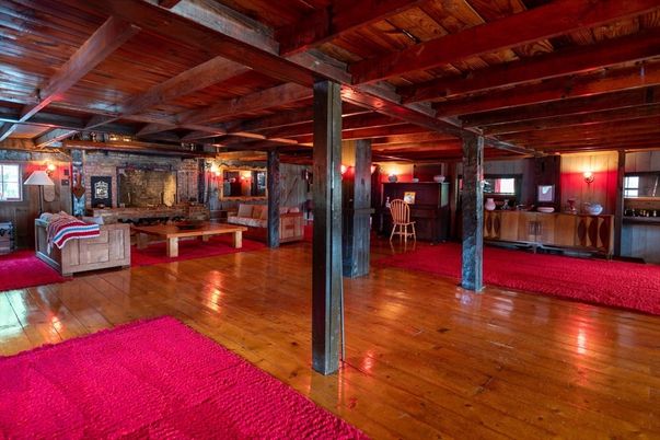Fireplace, Interior, Stone Walls, Wooden Beams, Wooden Ceilings, Wood Texture Flooring