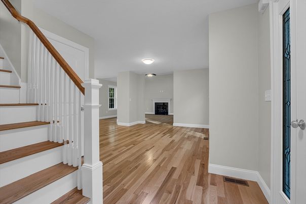 Empty room, Fireplace, Interior, Wood Texture Flooring