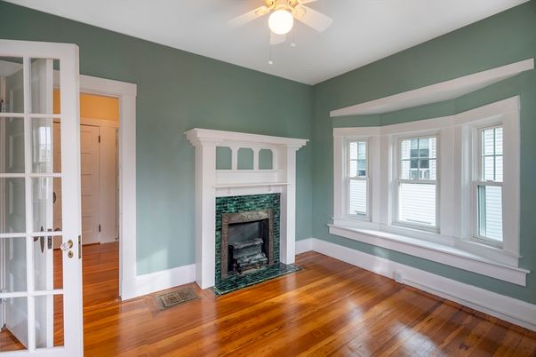 Empty room, Fireplace, Interior, Wood Texture Flooring