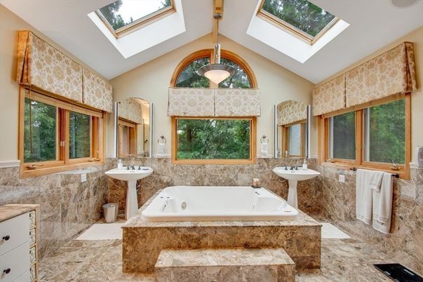 Bathroom, Dual Sink Vanities, Interior, Pendant Lights