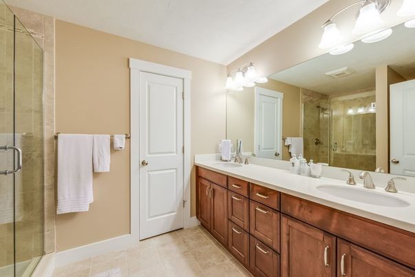 Bathroom, Dual Sink Vanities, Glass Shower, Interior
