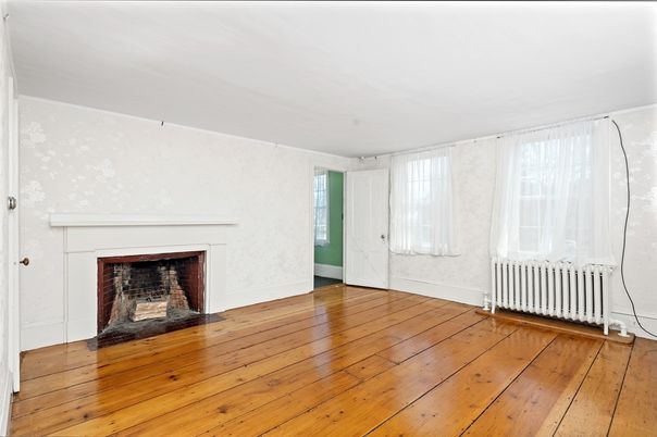 Empty room, Fireplace, Interior, Wood Texture Flooring