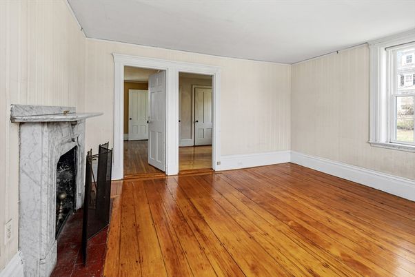 Empty room, Fireplace, Interior, Wood Texture Flooring
