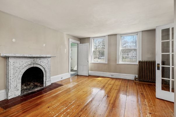 Empty room, Fireplace, Interior, Wood Texture Flooring