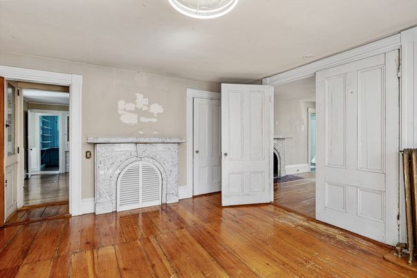 Empty room, Fireplace, Interior, Wood Texture Flooring
