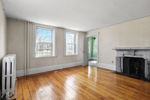 Empty room, Fireplace, Interior, Wood Texture Flooring