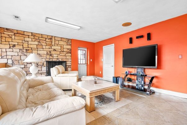 Fireplace, Interior, Living room, Stone Walls