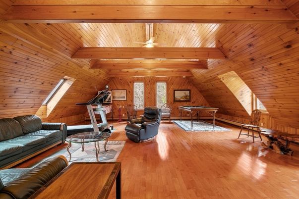 Fitness Equipment, Interior, Wooden Beams, Wooden Ceilings, Wood Texture Flooring, Wooden Walls