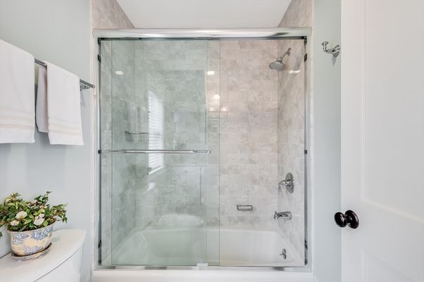 Bathroom, Glass Shower, Interior, Marble Walls