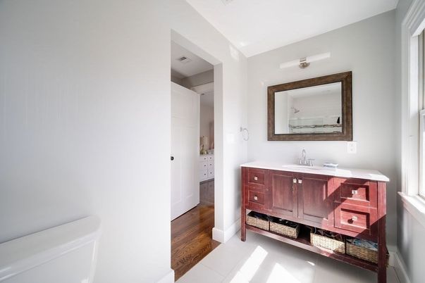 Bathroom, Interior, Wood Texture Flooring