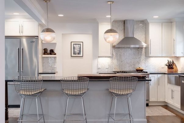 Interior, Kitchen, Pendant Lights, Recessed Lighting, Stainless Steel Appliances