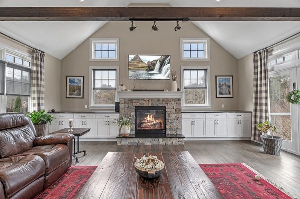 Fireplace, Interior, Wooden Beams, Wood Texture Flooring