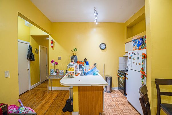 Interior, Kitchen, Wood Texture Flooring