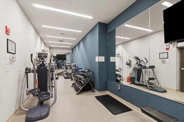 Fitness Equipment, Gym, Interior, Recessed Lighting