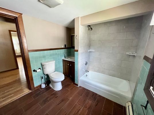 Bathroom, Interior, Wood Texture Flooring