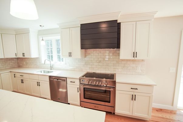 Interior, Kitchen, Pendant Lights, Stainless Steel Appliances, Wood Texture Flooring