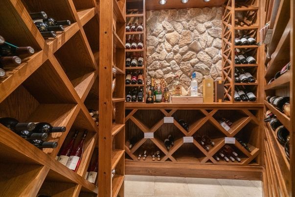 Interior, Stone Walls, Wine Storage