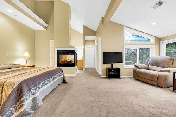 Bedroom, Fireplace, Interior, Recessed Lighting