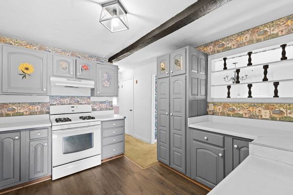 Interior, Kitchen, Wooden Beams, Wood Texture Flooring