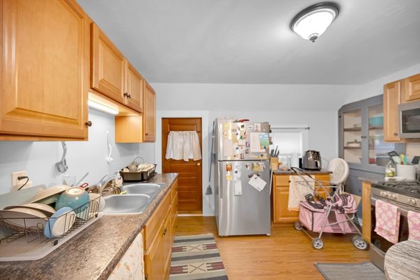 Interior, Kitchen, Wood Texture Flooring