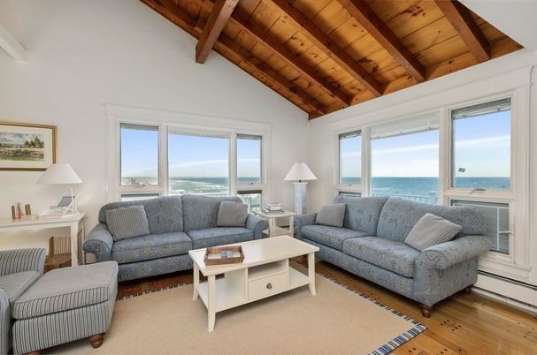 Interior, Living room, Water, Wooden Beams, Wooden Ceilings, Wood Texture Flooring