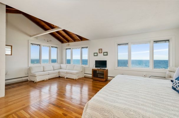 Bedroom, Interior, Water, Wooden Beams, Wooden Ceilings, Wood Texture Flooring