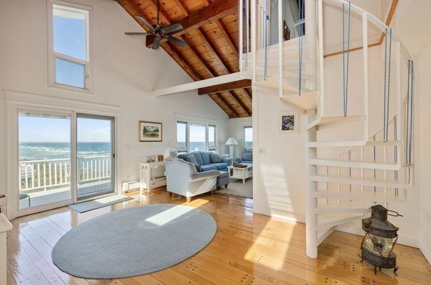 Interior, Living room, Water, Wooden Beams, Wooden Ceilings, Wood Texture Flooring