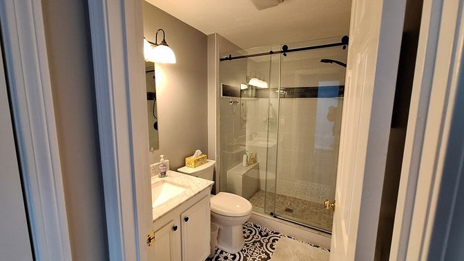 Bathroom, Glass Shower, Interior