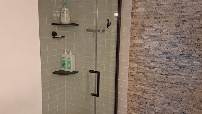 Bathroom, Glass Shower, Interior