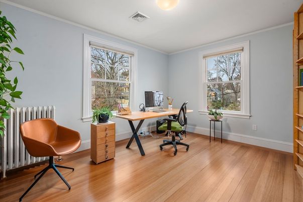 Home Office, Interior, Wood Texture Flooring