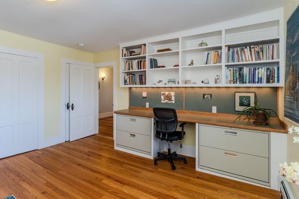 Home Office, Interior, Wood Texture Flooring