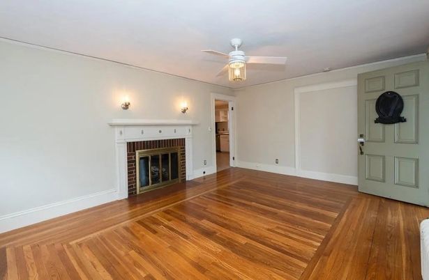 Empty room, Fireplace, Interior, Wood Texture Flooring