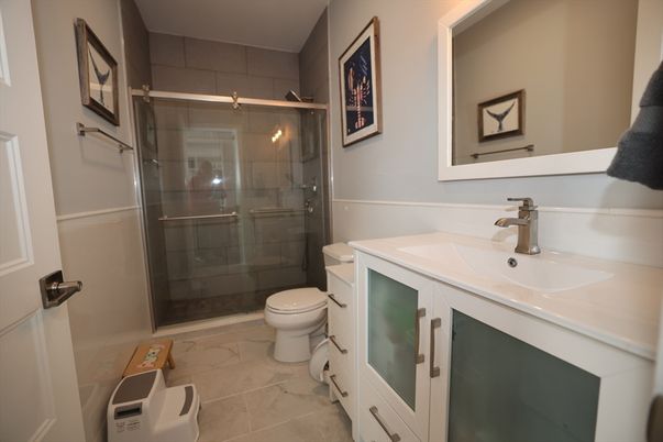 Bathroom, Glass Shower, Interior, Marble