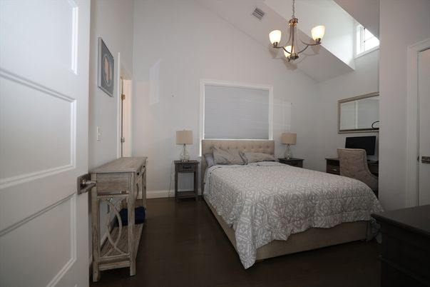 Bedroom, Chandelier, Interior, Wood Texture Flooring