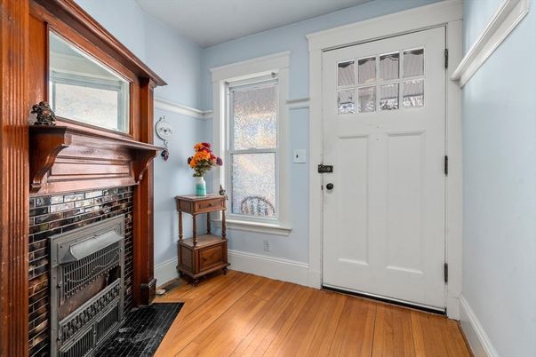 Fireplace, Interior, Wood Texture Flooring