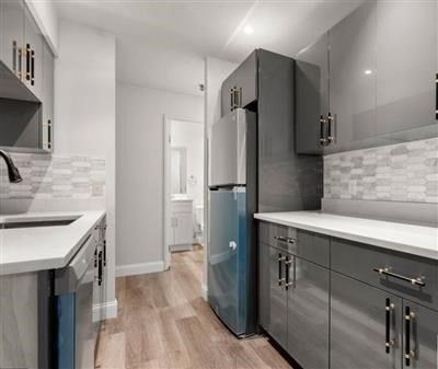 Empty room, Interior, Kitchen, Wood Texture Flooring
