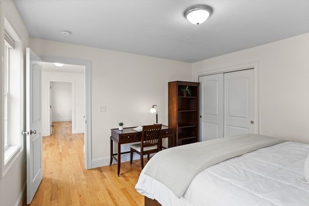 Bedroom, Home Office, Interior, Wood Texture Flooring