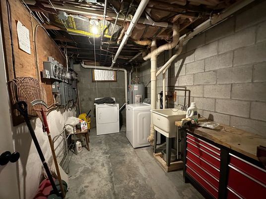 Interior, Stone Walls, Washer