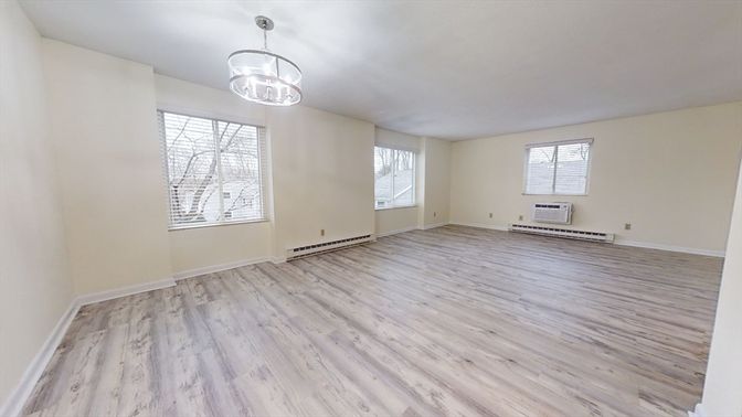 Chandelier, Empty room, Interior, Wood Texture Flooring
