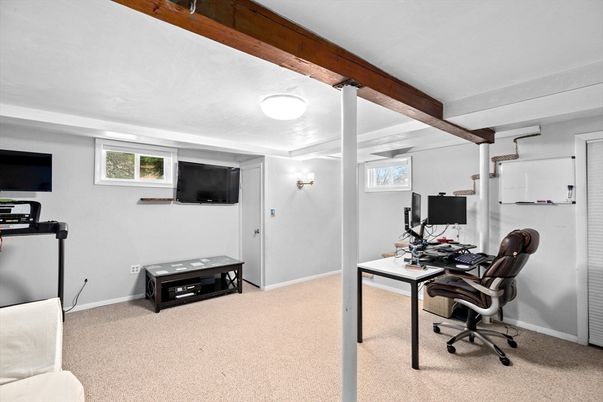 Home Office, Interior, Wooden Beams