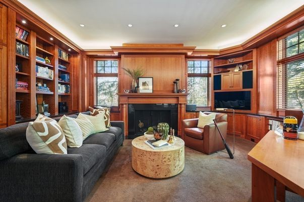 Fireplace, Interior, Living room, Recessed Lighting