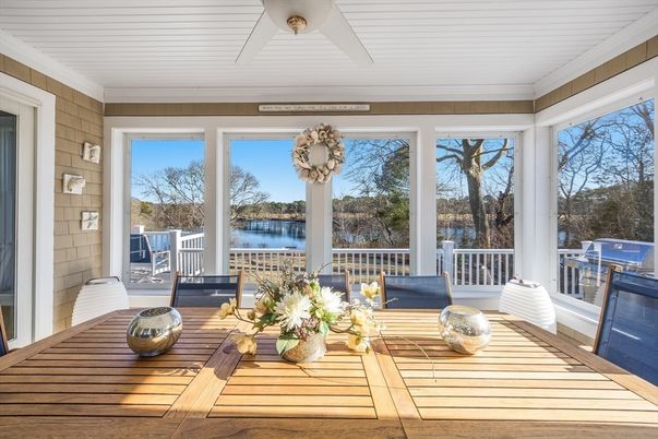 Dining room, Interior, Sun Room, Water