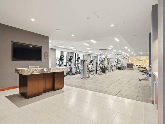 Fitness Equipment, Gym, Interior, Recessed Lighting